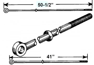 Bremsestag håndbrekk | Emergency brake rod | 28-31