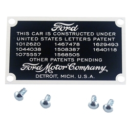 Data patent plate