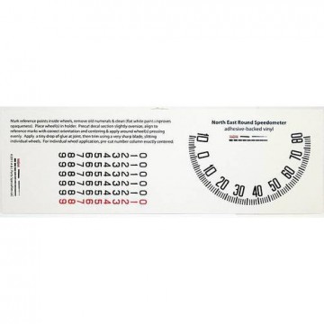 Speedometer decal round northeast 7/8