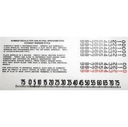 Speedometer decal oval stewart warner